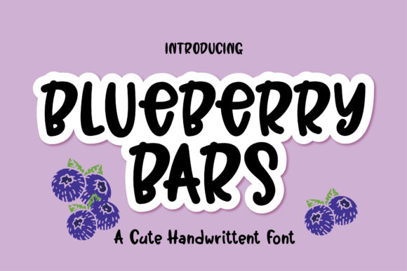Blueberry Bars: A Handwritten Font for Creative Crafters