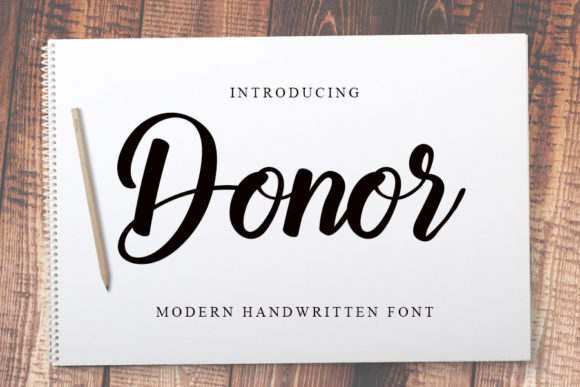 Donor: A Delicate Handwritten Font for Digital Charm