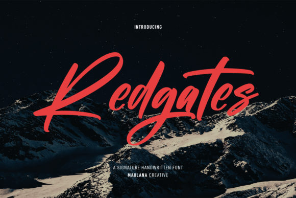 Redgates: A Handwritten Script Font That Feels Human on Screen