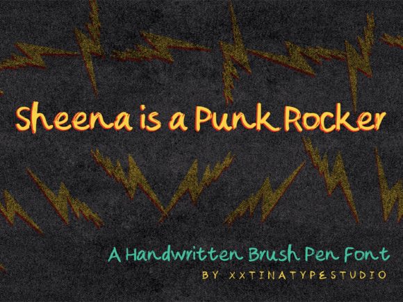 Sheena is a Punk Rocker: A Handwritten Script Font for Bold Digital Identity