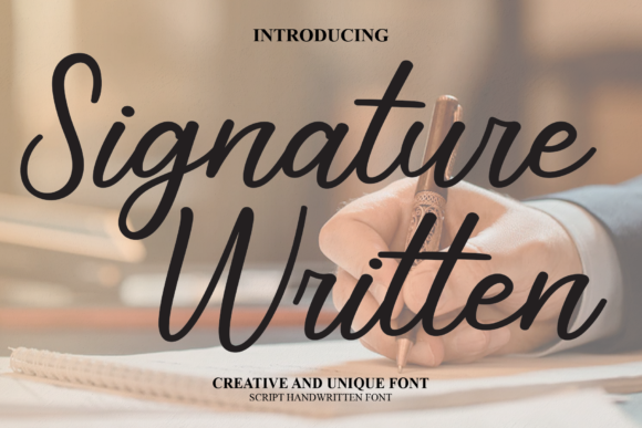 Signature Written: A Thoughtful Script Font for Editorial Warmth