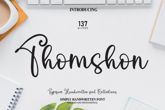 Thomshon: A Handwritten Font for Editorial Elegance
